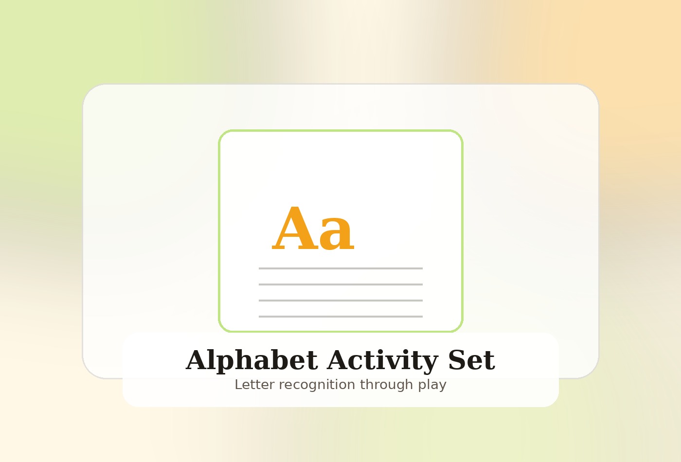 Alphabet Activity Set